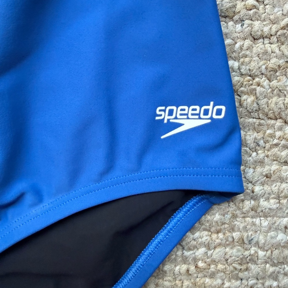 NWT SPEEDO Women's Blue One-Piece Swimsuit Size 18 - Picture 3 of 16